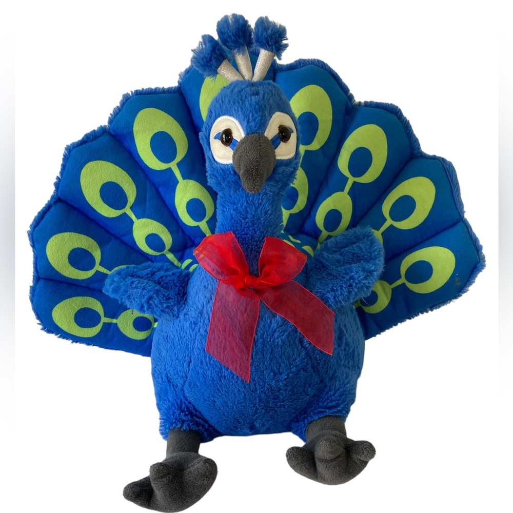 PEACOCK Stuffed‎ Animal Plush Toy Walmart Blue Green 13".
